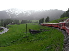 スイス乗物紀行[4] ダヴォス会議---ケーブルカー　Schatzalp, Davos