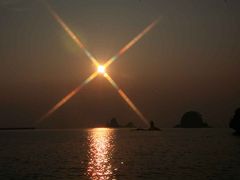 大田子海岸の夕日