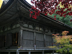 血染めの紅葉、湖東三山　「天台宗　金剛輪寺」　近江路が錦に染まる　/滋賀県の紅葉　愛知郡愛荘町松尾寺　琵琶湖