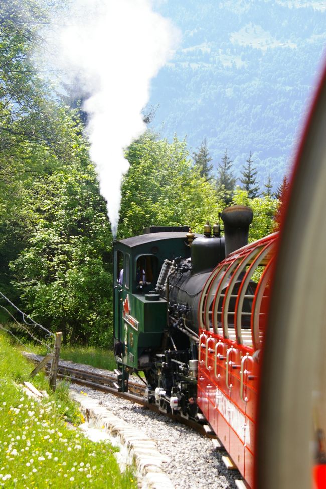 ルツェルンからインターラーケン・オストを結ぶをzb鉄道（旧スイス国鉄のブリューニッヒ線）は景勝路線で有名ですがこの路線の途中駅であるブリエンツから<br />ブリエンツ・ロートホルン鉄道（ＢＲＢ）に乗車しました。<br />当日は山頂までは運行されていませんでしたが途中駅までを往復しました。<br />