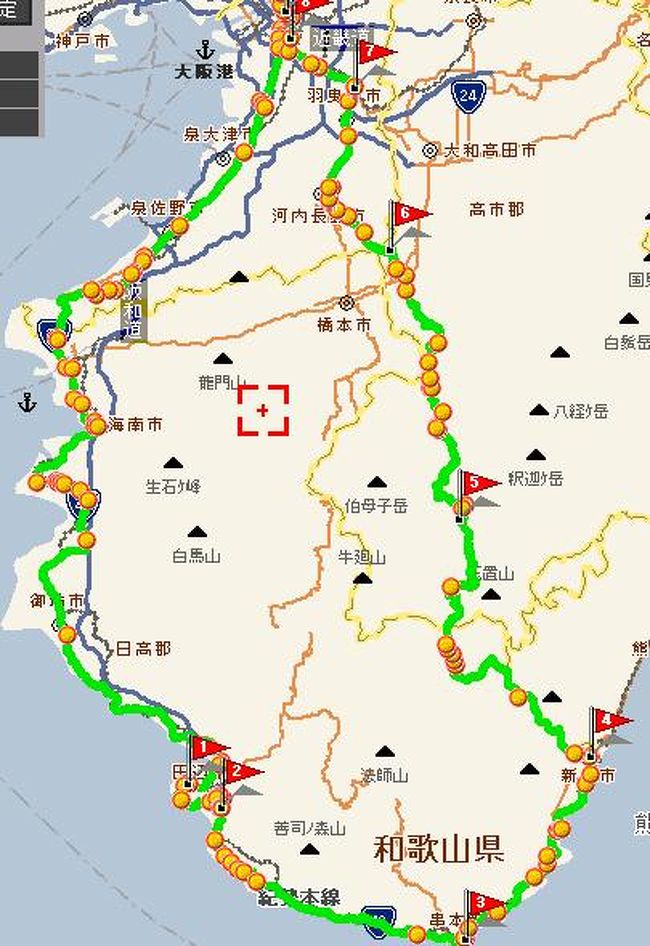 初めてのＫ君といつものＲ君でツーリングに行きました。<br />久々のそして大人だけの白浜温泉の旅でした。<br />７日の朝に出発、下道を白浜へほとんど予定通り２時過ぎに到着。<br />８日は同じ来た道を通りたくない一身で山道に入り、帰宅についたのは夜２０時でした。<br />総距離５００ＫＭの楽しいツーリングでした。<br />