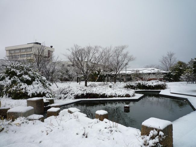 年が開けた１月１日<br />目が覚めて、外を見ると一面真っ白に！！！<br /><br />雪景色を楽しむために、片山津の柴山潟湖畔公園と篠原古戦場　首洗池に行ってきました。<br /><br />柴山潟と雪で覆われた山がとっても綺麗でした。