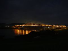 東北地方一周の旅（１日目）　夜の北上川