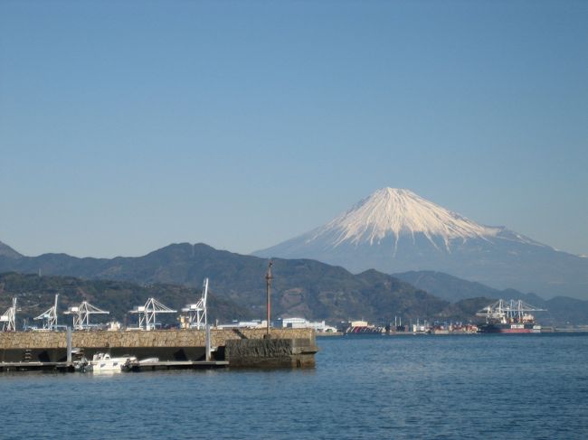 本日は、快晴で白い積雪の富士山のすがたが、ハッキリと見えたので、カメラを片手に写真を撮りに出かける。