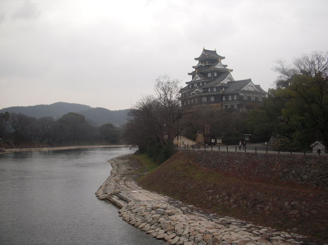 出張の用事は午前中で終わったので、お昼の２時間ぐらい、岡山市内をぶらーっと散策してきました。<br />日本三大名園の一つの後楽園がやはりメインとなりましたが、高楽園以外の所にも岡山らしさを感じ、有意義な散策となりました！