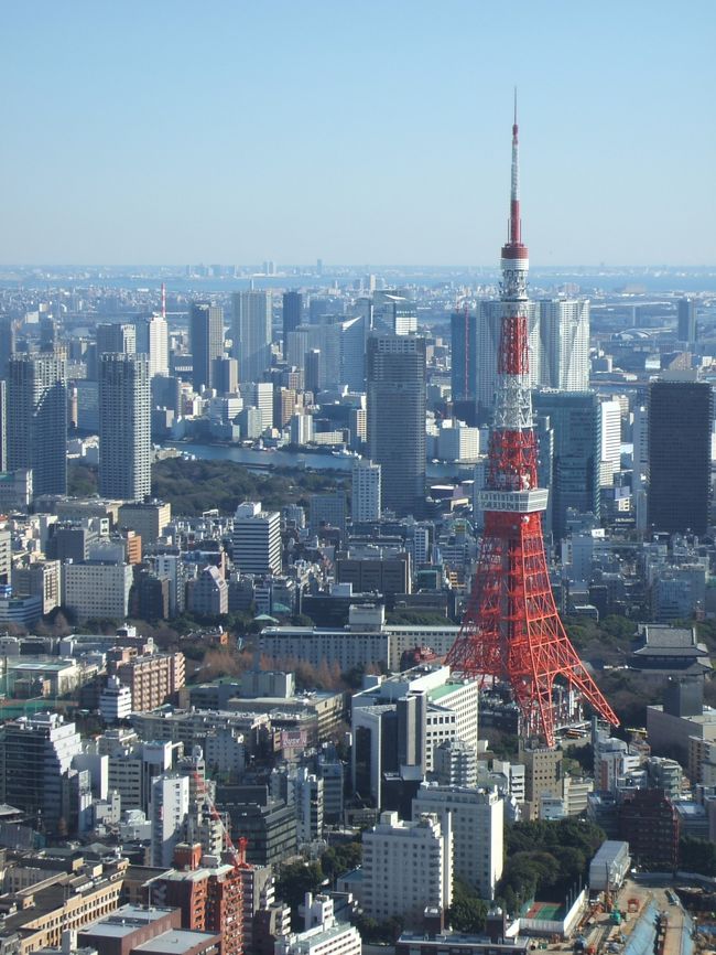 毎年恒例の箱根駅伝観戦（２泊３日）プチ旅行記です。<br />今年初めて投稿いたします。<br />写真は主に、六本木ヒルズ展望台＋スカイデッキより、下界、東京タワー、富士山等です。<br />天候に恵まれ最高のお正月でした。