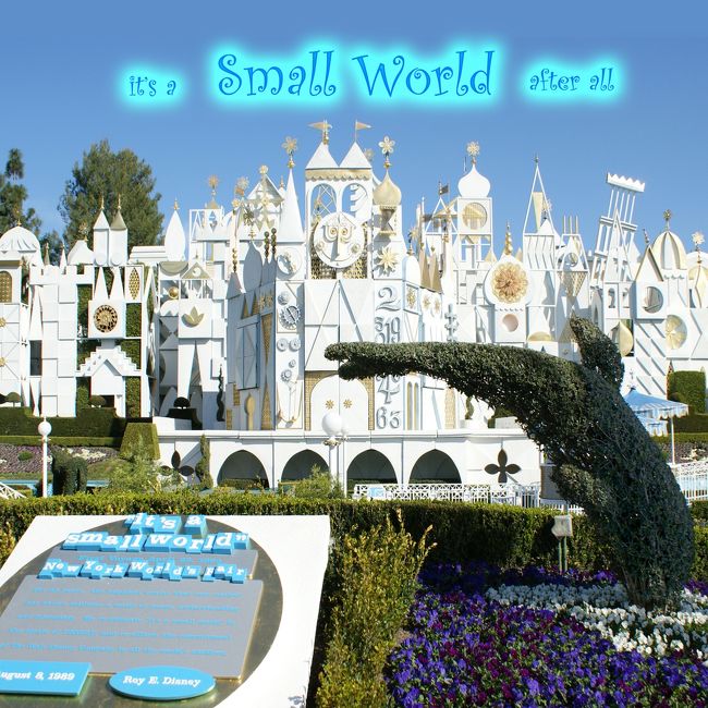 <br />２月１１日、it&#39;s a Small World after all　にＡと一緒に行きました。  長い間改築中だった乗り物は２月６日に再びオープン。<br /><br />Ａの要望で３月３日に再びスモール・ウォールドに行き、写真を５，６枚追加。　　但し、アルバムの写真数が５２枚に達したので今後再び訪ねても写真は足しません。