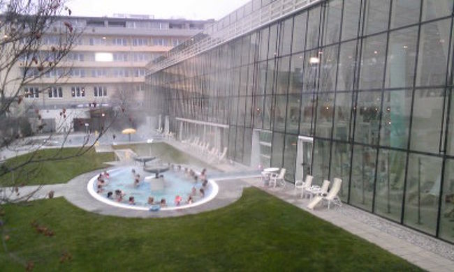ウィーンの温泉は水着着用です。