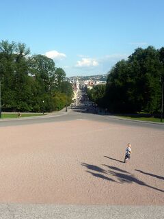 スカンジナビア旅情?:40王宮と衛兵とカール・ヨハン14世像からの眺望