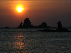 大田子海岸の夕陽・リベンジ(ニコンD700編)