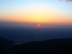 仁科峠から見た夕日