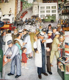 USA  San Franciscoの休日⑭　　コイトタワー　Murals of Coit Tower