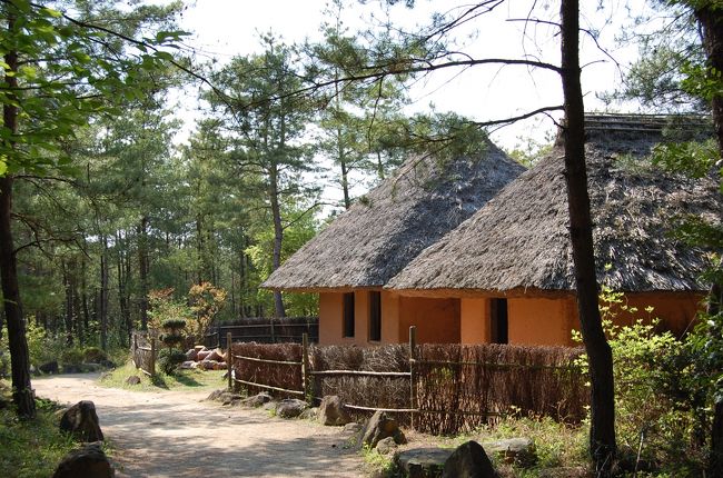 全国的に珍しい「中世」がテーマの歴史公園、鎌倉時代から室町時代にかけての吉備高原一帯の山村の様子を絵巻物や発掘資料を参考に再現したテーマ公園、1992年4月にオープン。公園の隣りは美星天文台<br />岡山県井原市美星町三山5007番地