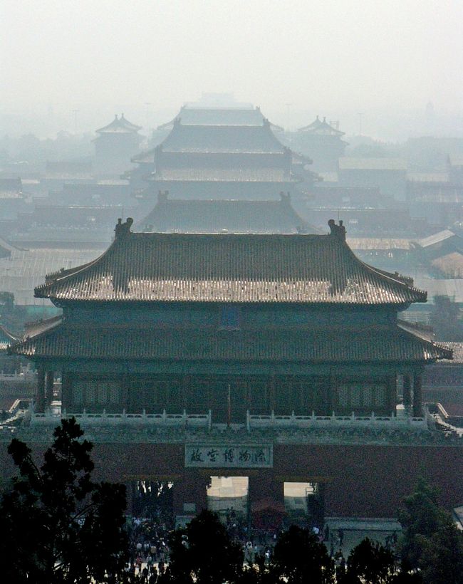 北京美食之旅(2)国慶節の休日に景山公園の山頂から紫禁城を望み、故宮博物院をさまよい歩く。