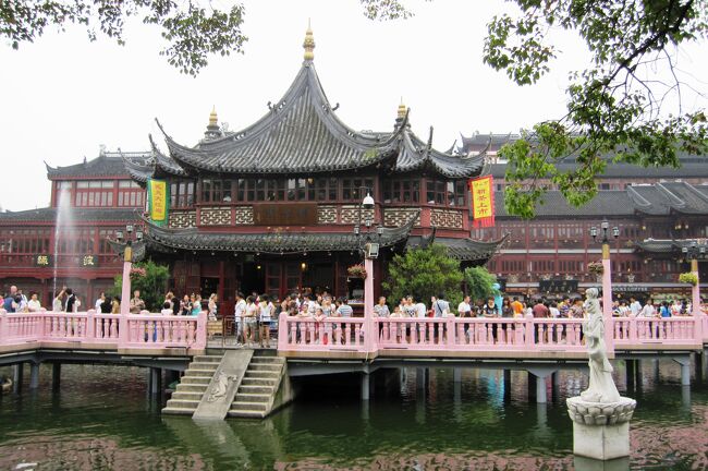 2009夏、中国旅行記17(16/30)：7月23日(4)：上海、豫園、緑波楼、九曲橋、上海博物館