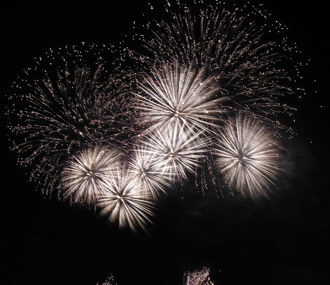 地元の花火大会会場は自宅からすぐ近くなのです。<br /><br />これまで何度か行っていましたが、今回は少し気合いを入れて手持ちのデジカメでどれぐらい花火が撮れるのかにチャレンジしてみました。と言っても、検索して出てきた「花火の写し方」をざっと参考にしただけですが．．．。<br /><br />何でも、数秒の露出を設定できれば何とかなるらしい。調べていたら、古い方のデジカメ（OLYMPUS CAMEDIA C-750）は設定出来ることに気付いた！（６年前に買ったんですが．．．何をしていたのか．．．（汗））。ならばやってみよう。<br /><br />さて結果は如何に．．．