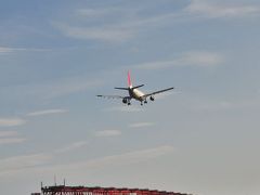 城南島海浜公園にて羽田着陸機を撮る