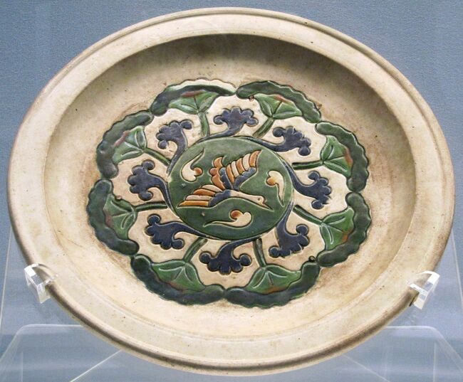中国陶磁器　古代　俑 2011夏、愛知県陶磁資料館(3/9)：中国陶磁器(1/3)：唐三彩、加彩