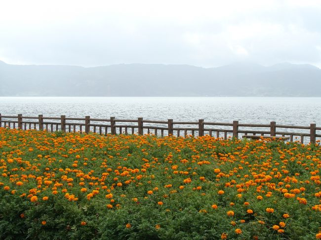 時々雨が降る中の観光。<br />天気がいいと開聞岳が綺麗に見えていいだろうな～～。などと考えるが途中で雨・・。<br />7月ももう終わりに近い。南九州は梅雨明けしているというのになんでこうも雨ばっかり・・。<br />いやいや、天気の文句ばかり言ってないで元気に行こう！！！と観光に出かけた。<br />途中思ってもいなかったマンゴーが安く買えて満足！！満足！！うふっ！！