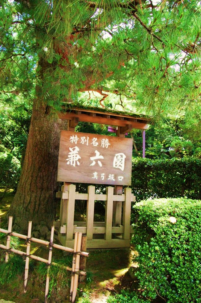 両親と金沢に１泊しました。<br />日本三名園のひとつ兼六園をまわりました。<br />有名な観光地のせいか欧米からの来訪者が多かった気がします。<br /><br />数日後、名古屋に住む友達からいま金沢にいるとの報告に<br />びっくり！！<br /><br />http://www.pref.ishikawa.jp/siro-niwa/kenrokuen/