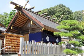 2009初秋、塩竈神社：百日紅、七変化、紫御殿、手水舎、拝殿