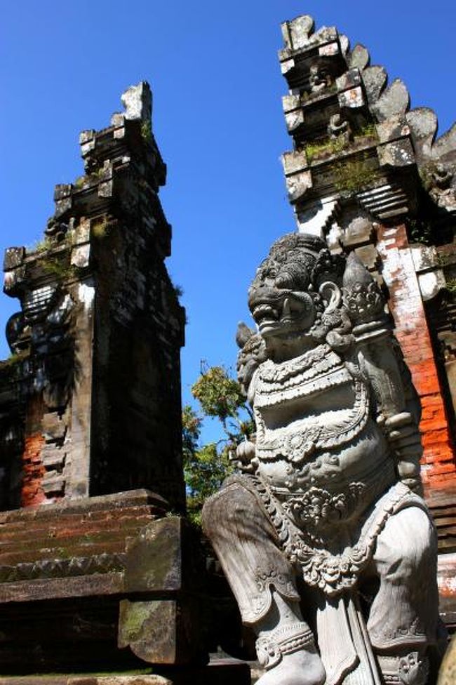 大自然の絶景を満喫したあとは、とても楽しみにしていたバリヒンドゥー寺院の観光がスタート♪<br />タンパシリンの北外れに位置し、聖なる泉が湧くと伝えられるティルタ・エンプルは、10-14世紀に栄えたワルマデワ王朝の遺跡の１つで由緒ある寺院のため重要な儀式も行われている。<br />魔王マヤ・ダナワと戦ったインドラ神が湧き出させたという伝説を持つ聖なる泉は現在も懇々と水をたたえ続けていて、この豊かな泉はバトゥール山の火山台地に浸みこんだ雨が地下水となって湧き出しているのだそう。<br />多くの人々が聖水を求め、沐浴を行い、神々に祈りを捧げる…その姿に清らかな美しさを感じた。<br />