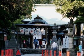 2009秋、織田信秀所縁の末森城址、城山八幡宮(1/2)：本殿、神馬、狛犬