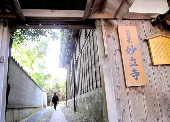 <br />今回の金沢は、新しく行くところばかり!<br /><br />短時間でいっぱいいろんなところを回っちゃいました♪<br /><br /><br /><br />●妙立寺(忍者寺)<br /><br /><br />隠し階段、落とし穴、隠し部屋、二枚戸など数々のからくり仕掛けがあり、まるで忍者屋敷に迷い込んだかのような不思議な体験が味わえます。<br /><br /><br /><br />金沢市野町1-2-12<br />076-241-0888<br /><br />拝観時間 9:00〜16:00<br />定休日 不定(法要日は休みとなっています。)<br />入場料 一般800円、小学生600円、幼児の拝観不可(※要予約)<br />駐車場 70台(75分500円)<br /><br /><br />