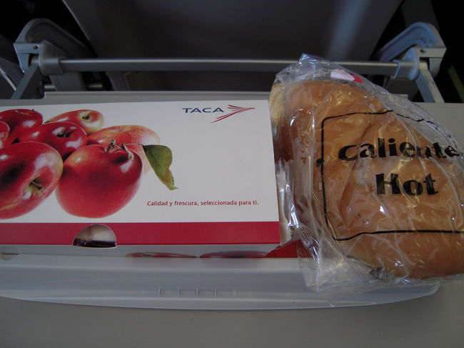 確かサンサルバドル−メキシコシティ間で出た機内食です。