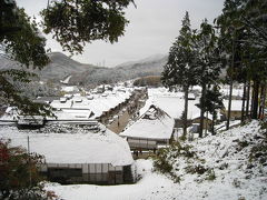 大内宿～塔のへつり　紅葉と雪