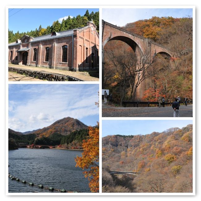 ■碓氷峠のめがね橋を見たくなって参加してきました。出掛ける前は紅葉にはちょっと遅いかな～と思っていたら、全然遅かった・・・。紅葉がダメでもめがね橋は十分見応えがありました。<br /><br />■コース(歩行距離:約11km、標準時間:約3時間)<br />横川駅---0.2km/2分---(1)碓氷峠鉄道文化むら---0.5km/8分---(2)碓氷関所跡---1.3km/20分---(3)旧丸山変電所---1kn/20分---(4)峠の湯---1km/25分---(5)碓氷湖---1.1km/25分---(6)めがね橋---2.1km/40分---(7)坂本宿---2.6km/45分---(8)麻芋茶屋---0.3km/3分---横川駅<br />※今回は駅ハイではなく、安中市の「遊歩道アプトの道マップ　碓氷峠路探訪」に記載されていたコースの順番で歩いています。<br />※駅からハイキング(駅ハイ)はJR東日本が主催するハイキング＆ウォーキングイベントです。<br /><br />■ハイキングコースをGoogleマップで再現しています。参考にどうぞ。<br />http://www.google.co.jp/maps/ms?hl=ja&amp;gl=jp&amp;ie=UTF8&amp;oe=UTF8&amp;msa=0&amp;msid=111401057908086377946.000478d1d9ac0055d98e0<br /><br />●安中市観光協会<br />http://www.annaka-city.com/