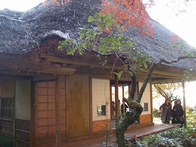 佐賀県神埼（かんざき）市にある九年庵と吉野ヶ里歴史公園に行ってきました。<br />これまでＪＲや高速バスで何回か通過しただけで訪れたことの無かった佐賀県にやっと降り立つ？ことができました。これで未踏の県は滋賀県だけになりましたが、当分、行くあては有りません、、、(^^;<br /><br />「長崎駅前」から北九州行きの高速バス（要予約）に乗り（7時30分発）、「高速神埼」で下車（8時58分着）。バス停から九年庵まで徒歩で約15分です。<br /><br />九年庵周辺には駐車場が少ないので、一般公開に車で訪れる観光客のために、広い臨時駐車場が吉野ヶ里歴史公園の近くに設けられ、無料バスで九年庵の近くの仁比山（にいやま）公園との間をピストン輸送するシステムになっていました。吉野ヶ里への移動にはこれに便乗させてもらいました。(^^ゞ<br /><br />