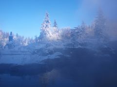 コロラド州　雪の中で露天温泉　&　キャビンでキャンプ！