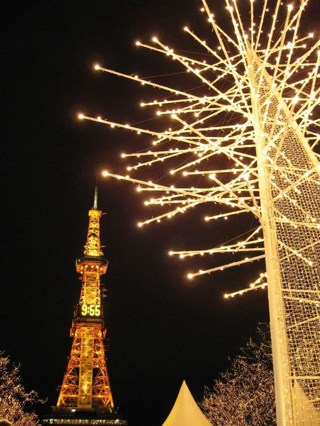 札幌大通り公園のホワイトイルミネーションとミュンヘンクリスマス市に行って来ました。