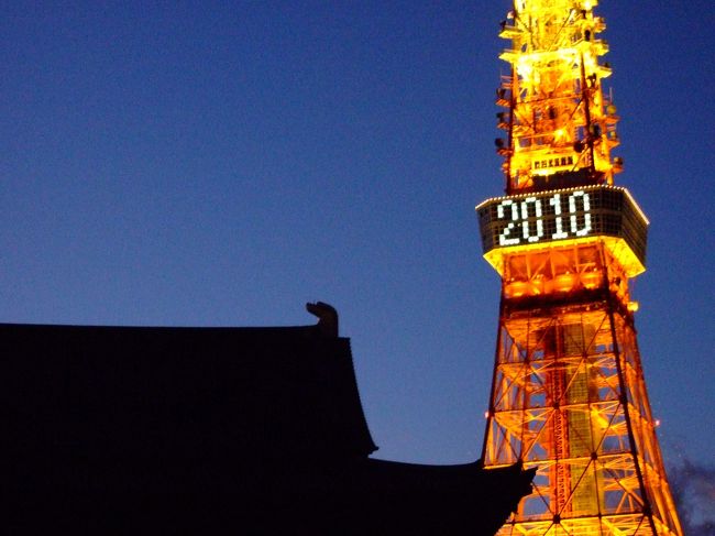 新しい年がはじまりました！<br />その幕開けの一日は、明治神宮で初詣をし、東京の街をただただ歩いて、増上寺で再びの初詣。<br />そして見上げた夜の東京タワーには光り輝く「２０１０」の数字がありました☆<br />さあ、２０１０年はどんな一年になるだろう。<br />どんな旅をして、そこではどんな出会いが待っているのだろう。