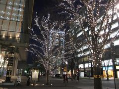 東京駅八重洲口・丸の内、光りと影の年初め。