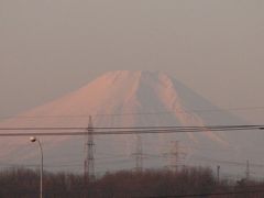 1月19日のふじみ野市から見られる富士山