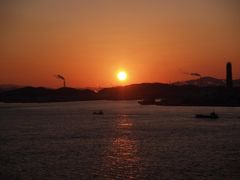 ２０１０年滝めぐり始動③　夕暮れの関門海峡