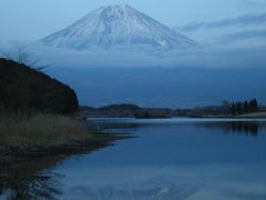 2010年冬の富士を求めて！Vol.4（田貫湖から見た逆富士・朝霧高原夜の富士）