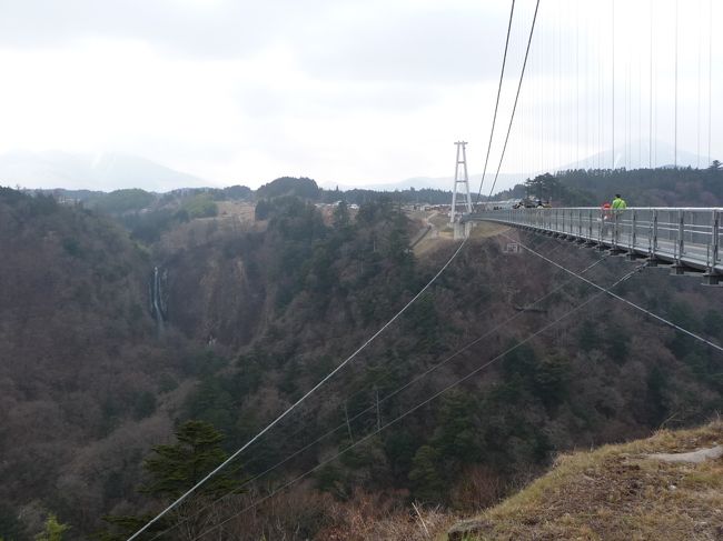 この旅行で２ヶ所目の日本の滝百選、「震動の滝」にやって来ました！<br />「震動の滝」は九重夢吊り橋の上から見下ろすことができます。<br />九重夢吊り橋から見える深い谷の風景、雄大な滝風景は見応え充分でした！<br /><br />※日本の滝百選はこれで57ヶ所めとなりました。