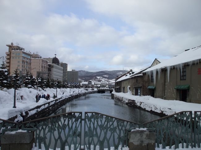 去年、札幌に行った時の写真です。北海道には何回か行ってますが何故かいつも雪深い真冬の寒い時期。小樽運河も見渡す限り真ッ白に雪化粧。ここ２年、連続で行ってますが宿泊先の駅である新札幌駅を出てすぐのラーメン屋さんにハマッてしまい旅行中は毎日通ってました。私のお勧めはやっぱり味噌ラーメン！塩ラーメンも捨てがたいくらい美味しかったなぁ。日替わりで食べてみる価値ありですp(^^)q　ところで、札幌ラーメンって何味？<br />お気に入りのホテルは同駅にあるSapporo　Sheraton。<br />地階にスパがあるので、冷えた身体をゆっくり温まってのんびり寛げるのでお風呂好きな私は旅もスパも楽しめて一石二鳥です。<br />食べ物はホテルでも外に出かけても美味しいものがたくさんありますが必ず行くのは達磨のジンギスカン。これだけは絶対外せないのです！！今度は暖かい時にドライブ旅行したいなぁ･･･と、おもっています。