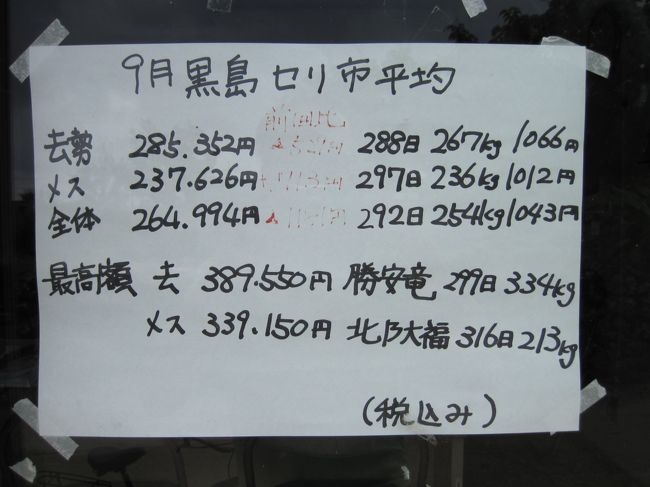 午前中は潮が高いので　東筋に行って　農協で9月の子牛のせり結果を確認する。その後　アクセサリーの店くぴぴんの子ヤギと遊ぶ<br /><br />登場人物　<br />◇かめさん　人間の勇者・水中デジカメを装備　観光客　民宿みやよし荘の客<br />◇あきさん　民宿みやよし荘のご主人　ヤシガニそばと自転車修理が得意　島バナナ・キラザ食べ放題がうれしい民宿<br />◇看護師ねえねえ　民宿みやよし荘の客　毎年みやよし荘に来ている。鳩間島に行くはずが、キャンセルしてみやよし荘に1週間くらい泊まっている。<br />◇くろさん　ダイビングサービスふしまの船長　パナリツアーはお任せ　どんな浜にでも寄せてくれる<br />◇ハナミさん　ダイビングサービスふしまの営業部長　ホワイトボードに本日のツアーメニューを書いている<br />◇みやさん　民宿のどかのご主人　中華の料理人　毎朝のランニングが日課<br />◇岩さん　黒島に長期滞在中　今の住処は仲本　黒島・パナリに詳しい　なぜか高橋のおばぁから頼りにされている　<br />◇でんこうじぃ　黒島仲本では知らない人はいない　民宿に出没する　<br />◇のりお　誰からも　のりおと呼び捨てで呼ばれる　謎の人物　西表島でリストラされて黒島に戻ってぶらぶらしているといううわさもある　のりおハウスを不法占拠してい??<br />◇高橋のばばあ　黒島に長期滞在中　今の住処は民宿みやよし荘確認できているだけで30年間は黒島に通い続けている　人に物を頼むときも上から目線で命令口調で言うので、皆からばばあと言われている。みやよし荘ではいつも同じ倚子にすわっている　30年前から同じ。たまに騒ぎ出して周りの人に迷惑をかける。毎年6月に来て8月に帰る。今回は会えなかった。<br />