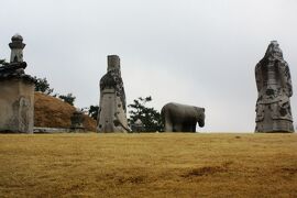 2010春、韓国紀行21(11/23)：3月4日(10)：健陵、石像、丁字閣、赤松林、真柏