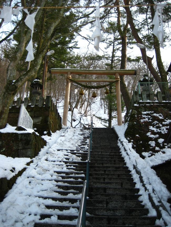 どこか関東近辺の温泉に行こう!と東京在住の友達と話がまとまり<br />宮崎⇔羽田の飛行機のチケットはとったものの、どこに行くかが決まらない・・・<br /><br />群馬県がいいのでは?ということで<br />候補は四万温泉・草津温泉・伊香保温泉の3つ(なんでこの3つになったのかは???)<br /><br /><br />四万温泉は数年前同僚達と行ったことがあるし、伊香保の階段がみたいなぁ~ってことで<br />あっさり伊香保温泉に決定<br /><br />旅行の2日前に結構な雪が降って、車で行けるのか友達は気をもんだらしいのですが<br />旅館の方に「車は大丈夫ですよ」と教えていただき<br />まだ雪の残る伊香保温泉を楽しんできました