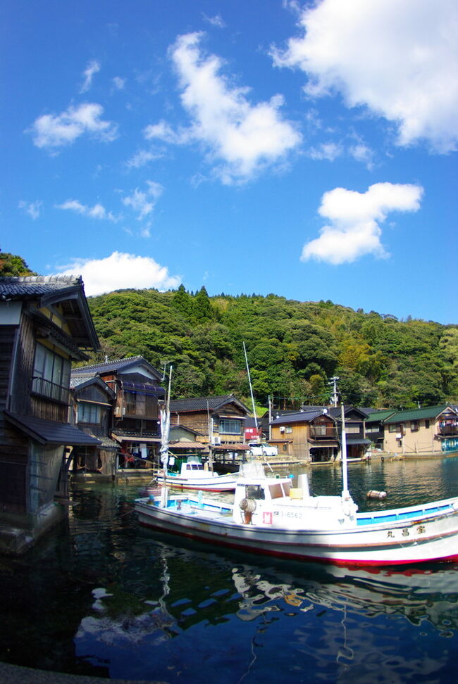 暖かいのか寒いのか、わけのわからない気候が続きますが、前日天気予報で何となく天気が良さそうだったので、急に思い立って伊根に行ってきました。<br /><br />朝一番の「北近畿」に乗って福知山へ<br />福知山から北近畿タンゴ鉄道宮福線で宮津へ<br />宮津から丹海バスで伊根へ<br />帰りは宮津からタンゴエクスプローラーで大阪へ<br /><br />実際伊根の滞在時間は約３時間程度で、そのほかは全部移動でした。まあ特急を利用せず時間と面倒を気にしなければ、もうちょっと時間は取れるはず。<br /><br />釣りバカ日誌５の舞台にもなった丹後半島の伊根は、舟屋と呼ばれる建物の１階部分が海になって、船のガレージになってる建物が連なっていて、他ではあまりない光景です。