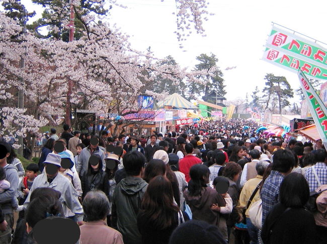 水の張られた田んぼに映る満開の桜、道端のフキノトウ♪<br />そんな春の風景の中を走る、走る、一路北へ。<br />2010年は、少し遅れた見ごろに悲喜こもごも・・・(TOT)?(^_^)?<br />激コミの弘前公園へ思い切って車で出陣!<br />弘前のサクラは、三大桜に相応しく素晴らしかった。<br /><br />高速道路のETC上限1,000円を利用して、4泊の桜旅♪<br />欲張って、八甲田ツアースキーも企てた。<br />お宿は、花巻・八甲田(2)・那須の気になっていたお宿。<br /><br />あまりにも酷い渋滞に、Zzzz・・・(−−) <br />高速道路の追い越し車線で寝たのは誰だ!?<br />ナイショなのだ。<br /><br />それでは、弘前城春の陣スタート!<br /><br /><br /><br /><br /><br />