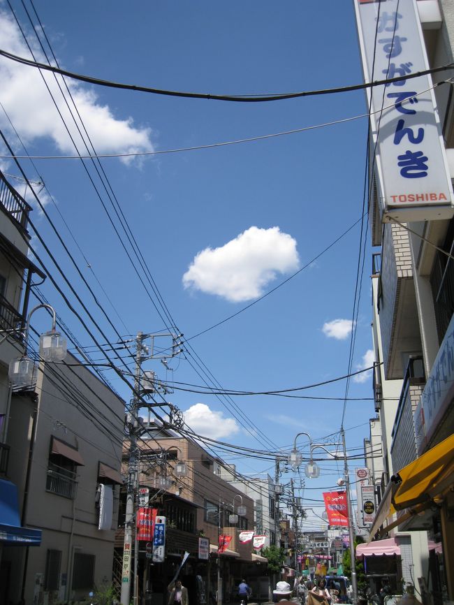 天気のよい日に、昔からの友人何人かと連れ立って、谷中、根津、湯島の界隈を散歩しました。<br />日暮里駅に集合して、夕やけだんだんを下り、谷中商店街、へび道を抜けて昼食、根津神社にお参りして、旧岩崎邸に抜けました。<br />あちらこちらで食べたり飲んだり休んだり、気持ちがゆったりするのんびり散歩です。