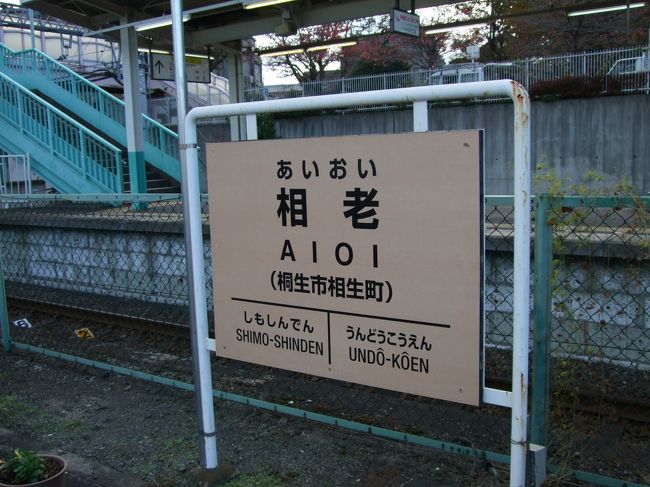 関東もかなり冷え込みはじめ、なんというか温泉が恋しい季節になりまして（笑）<br /><br /><br />そんなわけで今日は友人とともに温泉を求めて群馬県の北・わたらせ渓谷鉄道にある水沼駅温泉に小旅行へ出かけることに。<br /><br /><br />先週に引き続きだけど、前回は温泉おあずけだったので今回はゆっくり温まろう！<br /><br /><br /><br /><br /><br /><br />昼過ぎ、東武を乗り継ぎぐんぐん北上。しばらく走ればだいぶのどかな風景に…。途中からは特急も使い、しばし旅気分。<br /><br /><br />２時間後には群馬県・相老駅に到着。ここからは初めてとなるわたらせ渓谷鉄道に乗り換えて水沼駅を目指す。紅葉もだいぶ見ごろだったし、なによりも昭和の雰囲気漂うレトロな路線だったから楽しかった！<br /><br /><br />こうして友人が住む北千住を出ること約３時間、渡良瀬川沿いにある山あいの水沼駅に到着！さてお目当ての温泉に浸かろうかね！<br /><br /><br /><br /><br /><br /><br />さすが日曜日、しかも紅葉シーズンだけあって風呂は満員御礼！なんとか入れたけど、あまり広くなかったからゆっくりはできなかったかも？でも駅に隣接しているから、そういった意味では面白かったかな。<br /><br /><br />温泉で温まり、一時間後の列車で帰ろう…とホームに出たところ、すげぇ人の数！やはりわたらせ渓谷はハイキングやらなんやらのオンシーズンらしく、中高年を主体に大混雑！<br /><br /><br />普段の閑散としたローカル線の雰囲気ではなく、二両のディーゼルカーは首都圏のラッシュ並。いやぁこれには驚きましたわ！<br /><br /><br />このあと、途中駅で降車して前橋をまわって夕飯食ってから帰ろうかな…とも考えたけど、友人に用事ができてしまい、急遽桐生から両毛線・小山まわりで帰宅。<br /><br /><br />久しぶりの両毛線、そして小山からは快速フェアウェイがあったのでのんびり缶ビール飲みながら帰れましたー（笑）<br /><br /><br /><br /><br /><br /><br />ちょっとした北関東の旅でしたが、初めての場所はどこも新鮮！<br /><br /><br />わたらせ渓谷鉄道もまだまだ先はあるわけなので、いずれ乗ってみたいものですなぁ…。