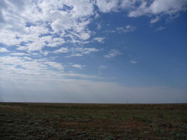 　日本から最も近い、サファリ体験のできる世界遺産。といっても野鳥観察が主で動物に出くわすことは稀ですが・・。<br />　登録名のサリアルカは現地の言葉で「黄色い尾根」という意味のカザフスタン中北部の広大なステップ地帯の呼称。実際、黄色みがかった大地が延々と続く。<br />　３６０度どこを見てもまっすぐに延びる地平線が見える景色に感動しきり。