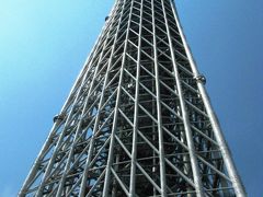 東京スカイツリー･1　業平橋近くの建設現場から　☆基部は三角形で